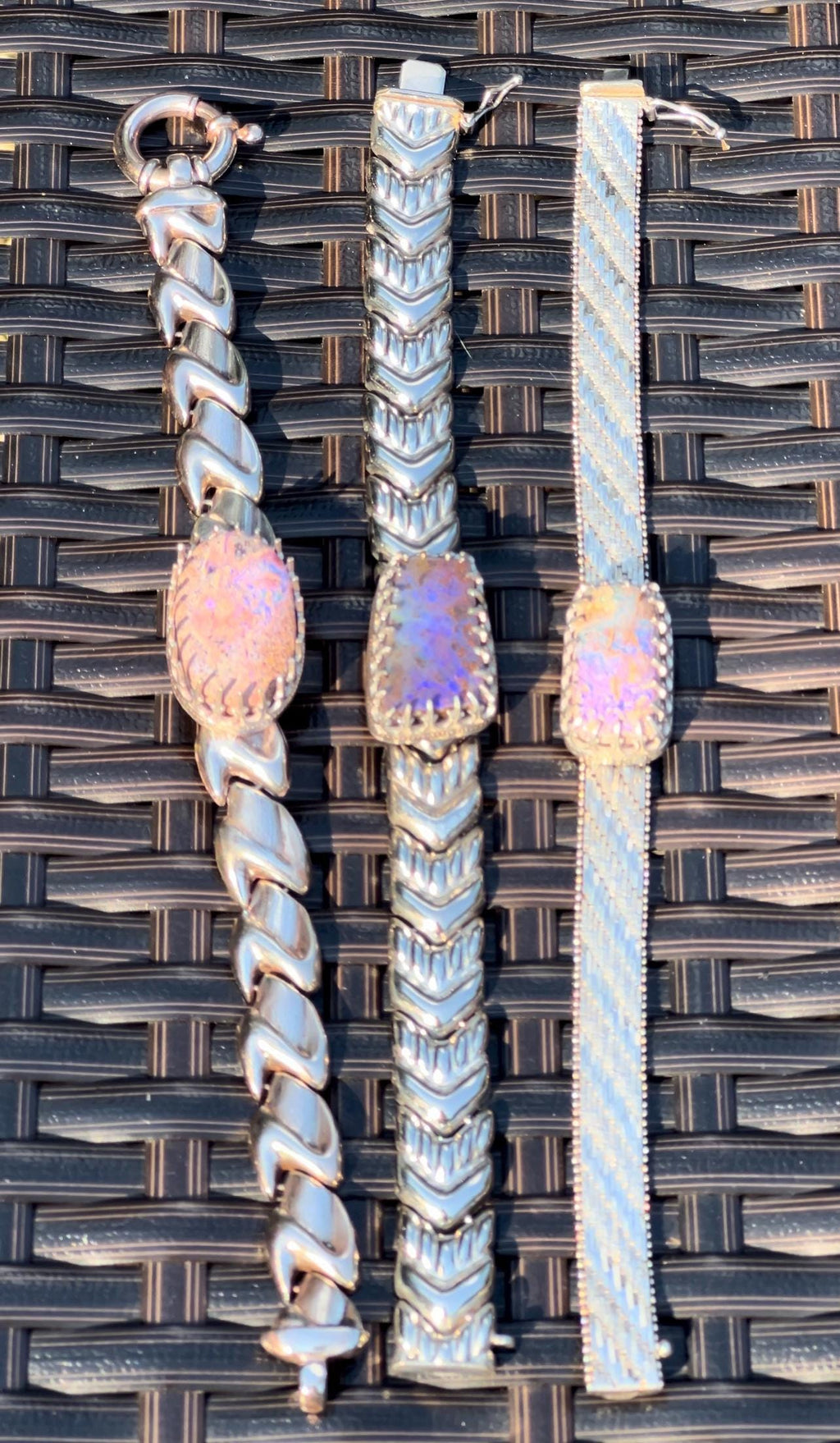 Purple Boulder Opal Bracelet || Beautiful Sterling Silver Opal Bracelet || Australian Boulder Opal Bracelet